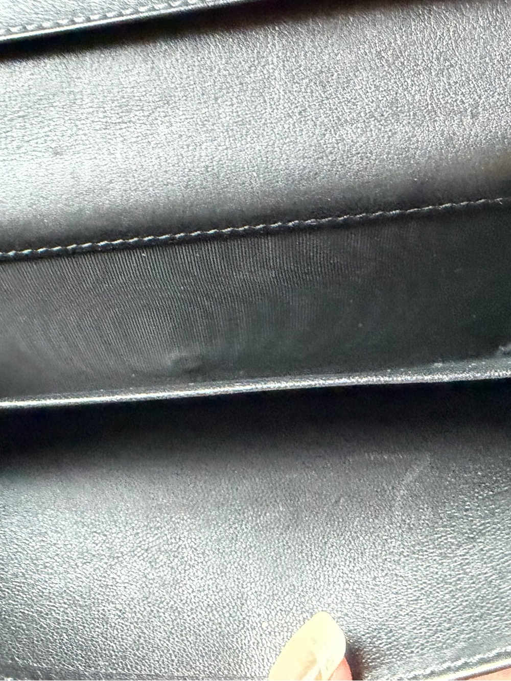 Gucci Black GG Embossed Leather Long Wallet w/Unbranded Gold Chain to use as WOC - Picture 10 of 11